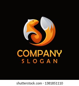 squirrel logo design abstract colour