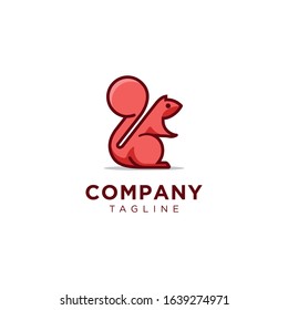 Squirrel logo design classic vector