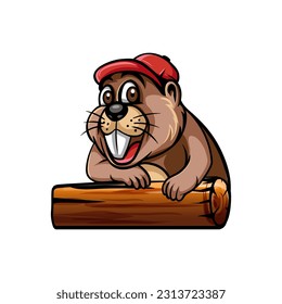 Squirrel logo design concept illustration