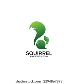 squirrel logo design gradient colorful