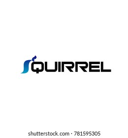 Squirrel Logo Design, Letter S Squirrel