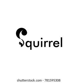 Squirrel Logo Design, Letter S Squirrel