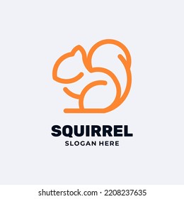 SQUIRREL LOGO DESIGN WITH LINE