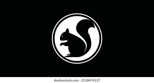 squirrel logo design with modern concept vector