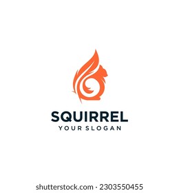 Eichhörnchen-Logo-Design mit Quill