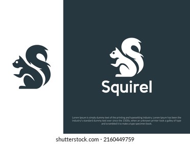 squirrel logo design. logo template
