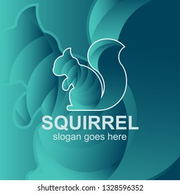 Squirrel logo design template, use for icon, brand logo, mascot