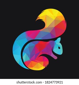 Squirrel logo design template, Vector illustration. Abstract Squirrel vector template design.	