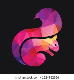 Squirrel logo design template, Vector illustration. Abstract Squirrel vector template design.	