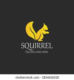 Squirrel logo design template. Vector illustration