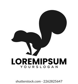 squirrel logo design template vector