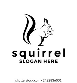 Squirrel logo design template, Vector illustration