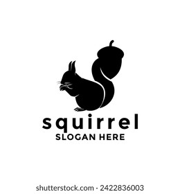 Squirrel logo design template, Vector illustration