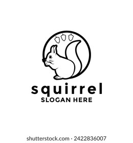 Squirrel logo design template, Vector illustration