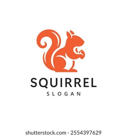 Squirrel Logo design template. Vector Illustration.