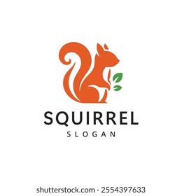 Squirrel Logo design template. Vector Illustration.
