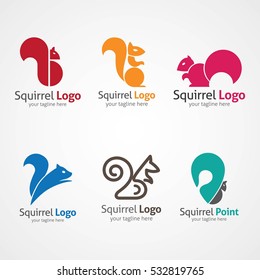 Squirrel logo design template. Vector Illustration