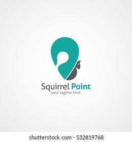 Squirrel logo design template. Vector Illustration