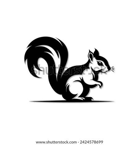 Squirrel logo design template. Vector illustration