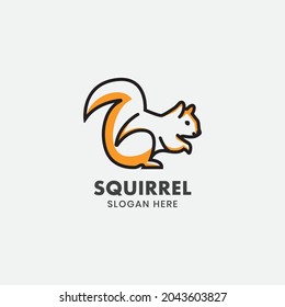 Squirrel logo design template for your pet shop