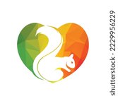 Squirrel logo design Vector illustration.  Squirrel vector template design.