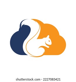 Squirrel logo design Vector illustration.  Squirrel vector template design.