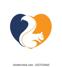 Squirrel logo design Vector illustration.  Squirrel vector template design.