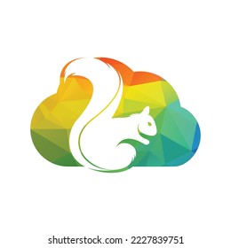 Squirrel logo design Vector illustration.  Squirrel vector template design.