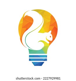 Diseño del logotipo de la ardilla Ilustración vectorial.  Diseño de plantilla vectorial de ardilla.