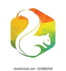 Squirrel logo design Vector illustration.  Squirrel vector template design.
