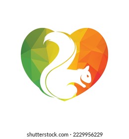 Squirrel logo design Vector illustration.  Squirrel vector template design.