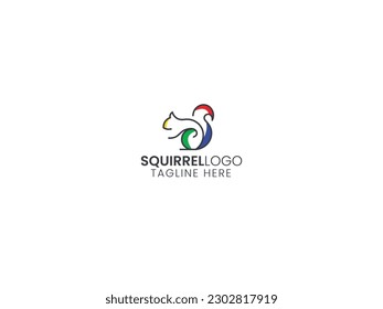 Squirrel logo design vector illustration