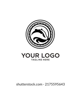 squirrel logo design vector premium badger coin