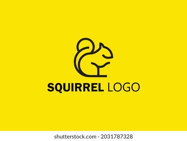 Squirrel Logo Design Vector Template. Modern Design. Vector Illustration