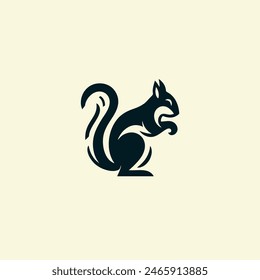diseño de concepto de icono de logotipo de ardilla