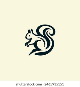 squirrel logo icon concept design