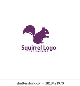Squirrel logo icon design silhouette