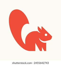 Squirrel logo. Icon design. Template elements	