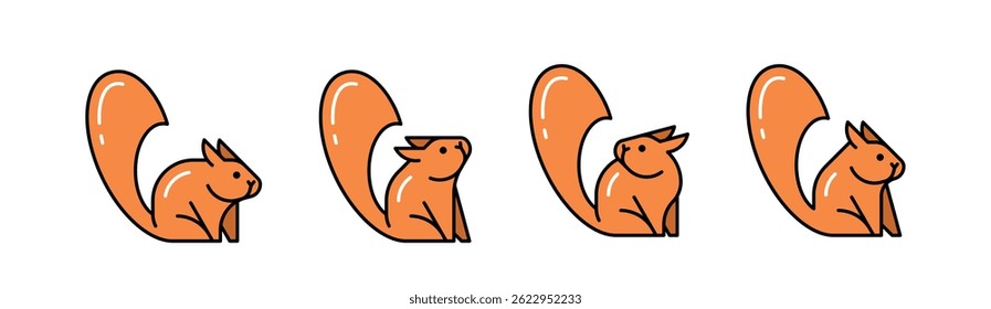 Squirrel Logo. Icon design. Template elements
