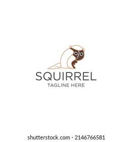 Squirrel logo icon design vector