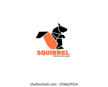 Squirrel logo icon mascot symbol for Brand, company, background and wallpaper. 