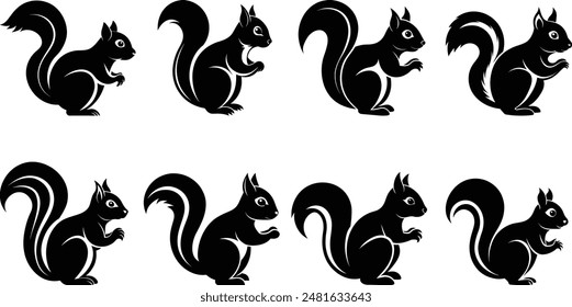 Squirrel logo icon vector illustration