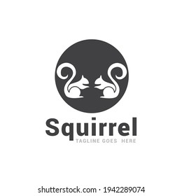 Squirrel logo icon vector template.