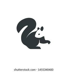 squirrel logo, negative space concept