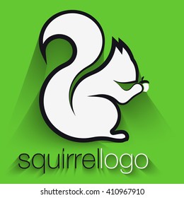 Squirrel Logo Outline Squirrel Template Logo Stock Vector (Royalty Free ...