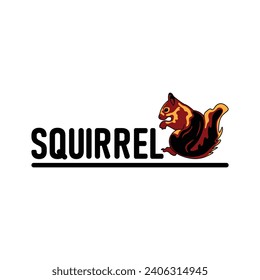 squirrel logo rodent cute animal