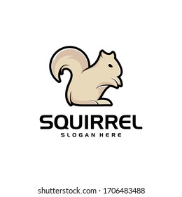 Squirrel Logo silhouette design vector template. Premium vector squirrel design