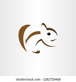 squirrel logo stylized icon vector sign design