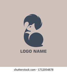 Squirrel logo or symbol design template vector