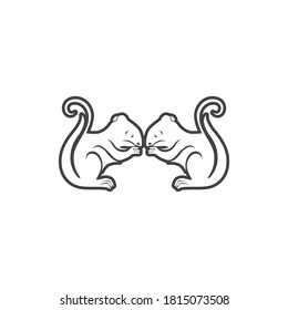 squirrel logo and symbol vector